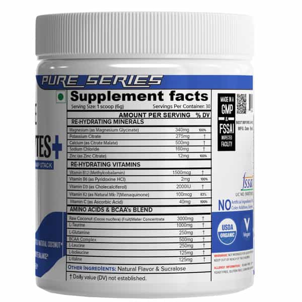 Nutrija Advance Electrolytes+ | Advance Hydration + Anti Cramp Stack (180G(Lychee))