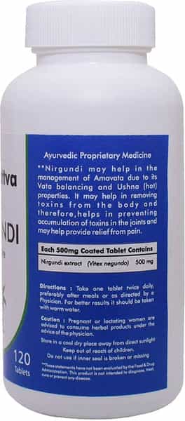 Ved Tattva Nirgundi Tablet (Vitex Negundo) 120 Tablets (Pack Of 4)