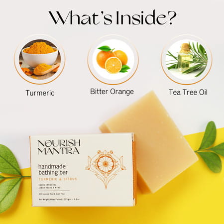 Nourish Mantra Turmeric & Citrus Handmade Bathing Soap 125g