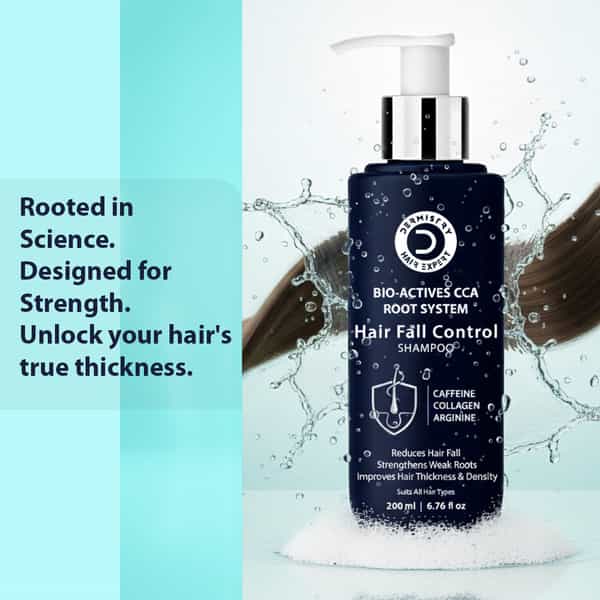Dermistry Hair Fall Breakage & Thinning Control Caffeine Collagen Arginine Shampoo - 200Ml