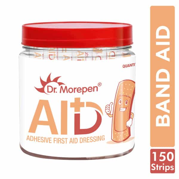 Dr. Morepen Aid Adhesive Band Aid Washproof | For Adult & Kids | 150 No's