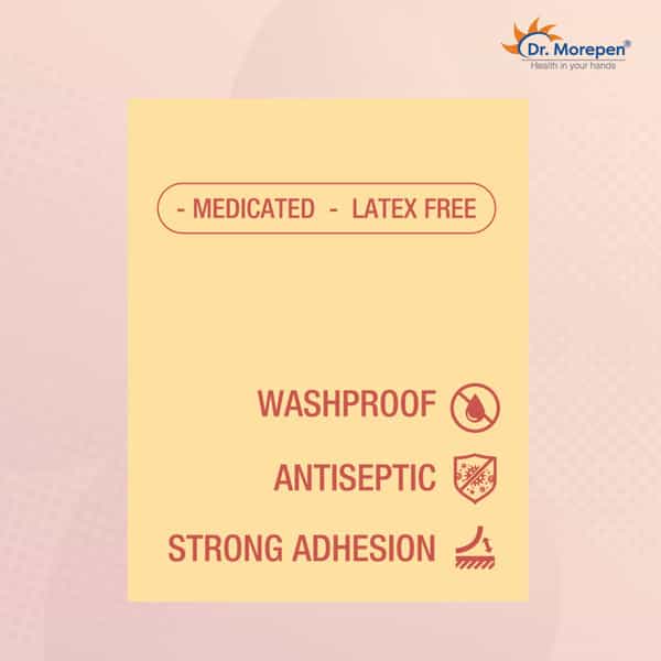 Dr. Morepen Aid Adhesive Band Aid Washproof | For Adult & Kids | 150 No's