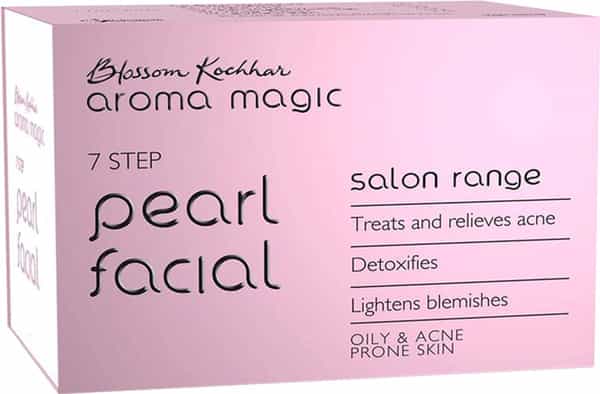 Aroma Magic 7 Step Pearl Facial Kit Salon Range (Oily & Acne Prone Skin)- 30G + 18Ml