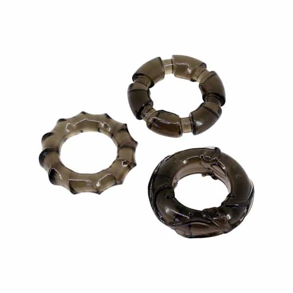 Dnd Exotic Non-Vibrating Penis Rings Box Of 3