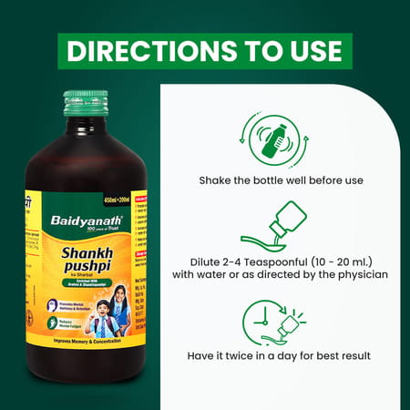 Baidyanath Shankhpushpi Sharbat | Helps Improve Memory | Cognitive Skills & Mental Fatigue - 650ml