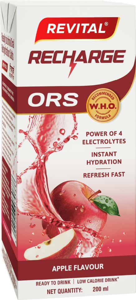 Revital Recharge Ors Apple Flavour Tetrapack 200 Ml