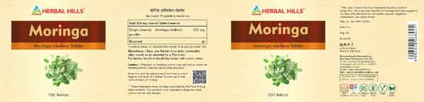 Herbal Hills Moringa - Value Pack 700 (Pack Of 4) Moringa Tablets