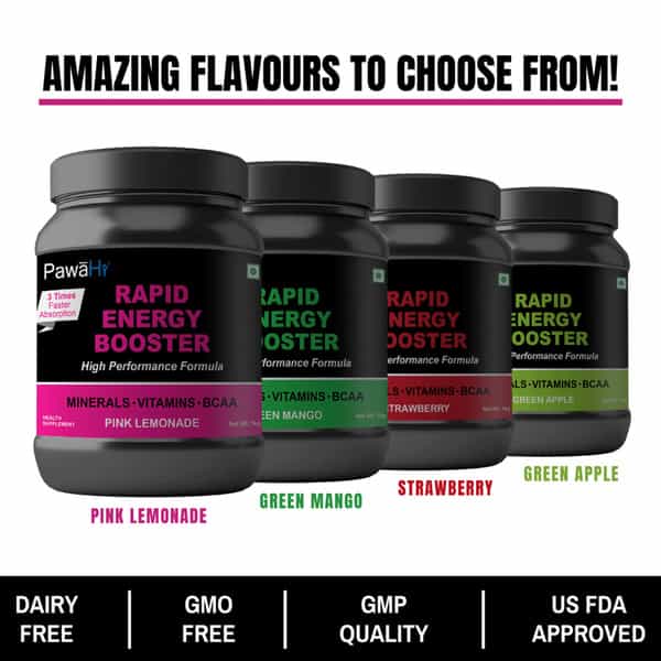 Pawahy Isotonic Drink Endurance Workout Electrolyte Energy Drink With 2:1:1 Bcaa- 1Kg Lemonade)