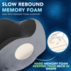 Trajectory Travel Neck Pillow Memory Foam 3 In 1 Combo With Eye Mask And Carry Bag Combo | Grey
