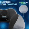 Trajectory Travel Neck Pillow Memory Foam 3 In 1 Combo With Eye Mask And Carry Bag Combo | Grey