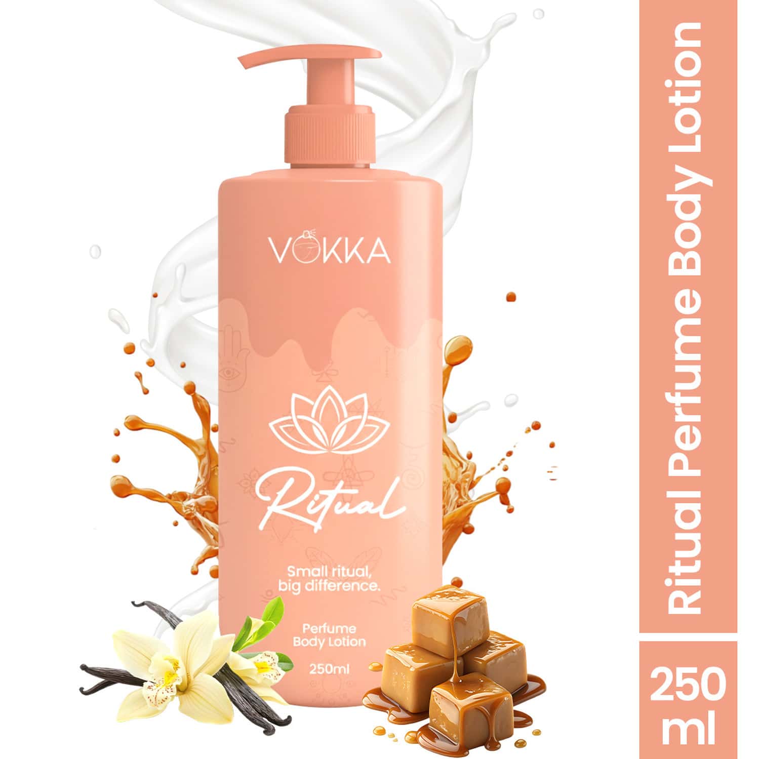 Vokka Ritual Perfume Body Lotion 250ml | Warm Vanilla Gourmand Fragrance