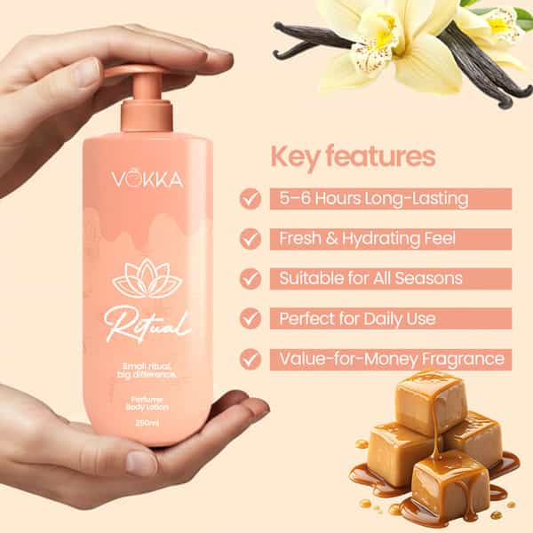 Vokka Ritual Perfume Body Lotion 250Ml | Warm Vanilla Gourmand Fragrance