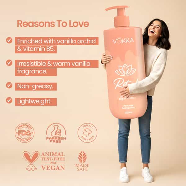 Vokka Ritual Perfume Body Lotion 250Ml | Warm Vanilla Gourmand Fragrance