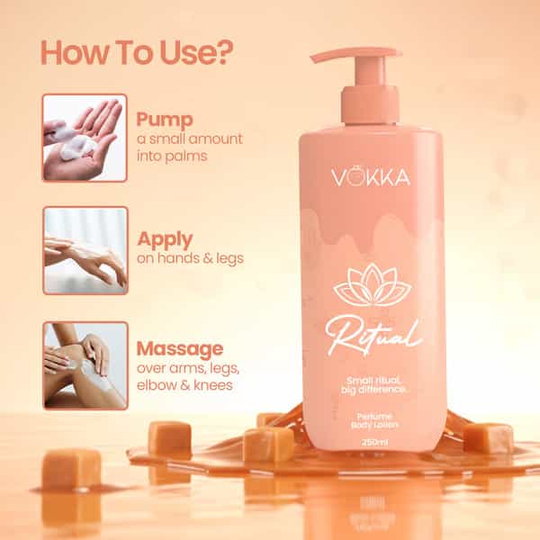 Vokka Ritual Perfume Body Lotion 250Ml | Warm Vanilla Gourmand Fragrance