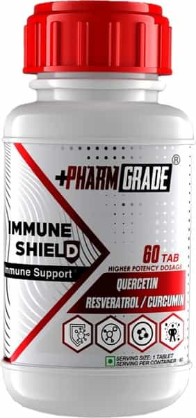 Pharmgrade Immune Shield Immunity Booster With Ashwagandha Vitamin C & Zinc- 60 Tablets