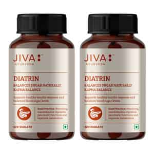 Jiva Diatrin Tablets 500mg| Controls Blood Sugar | Diabeties Care Tablet - 120 Tablets (pack Of 2)