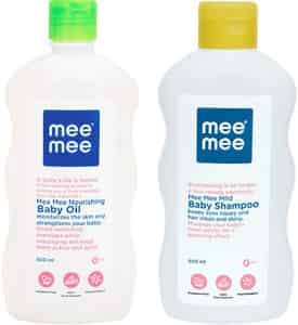 Mee Mee Baby Oil With Fruit Extracts- 500 Ml &mee Mee Mild Baby Shampoo - 500ml