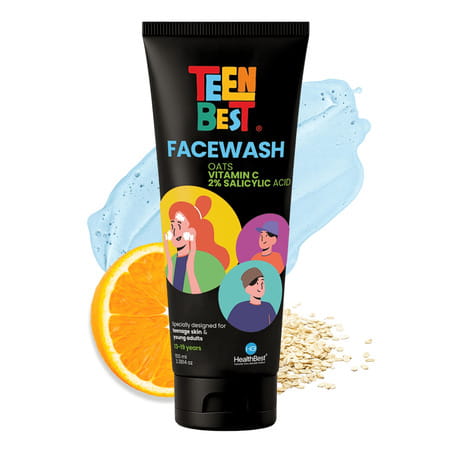 Healthbest Teenbest 2% Salicylic Acid Face Wash For Teens Fights Acne Pimples & Blackheads - 100ml