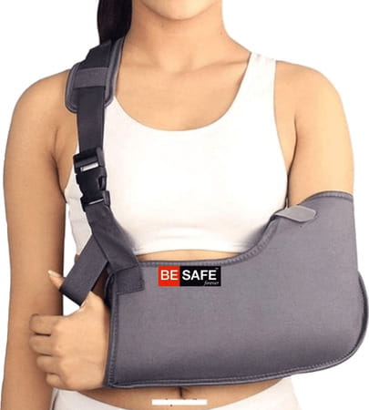 Besafe Forever Arm Sling/ Supporter/ Brace For Fracture Pain Relief M Grey