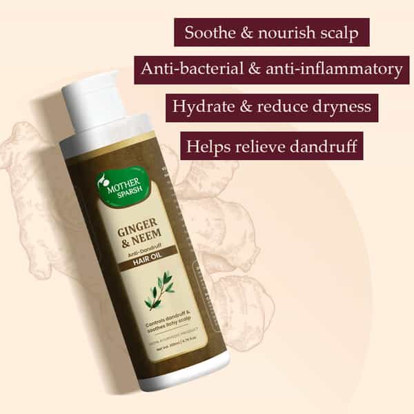 Mother Sparsh Ginger & Neem Anti Dandruff Hair Oil-200 Ml