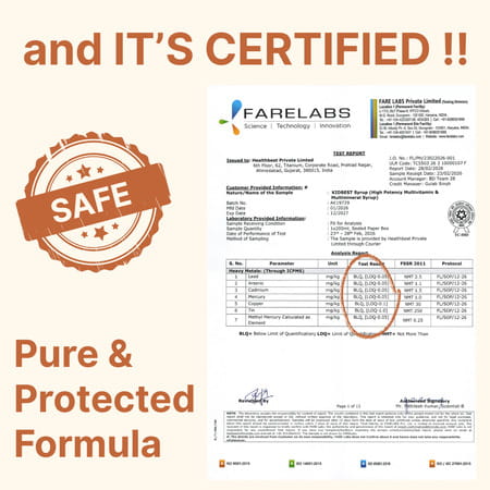 Healthbest Multivitamin Syrup For Kids Daily Immune Support With Vitamin C & Zinc - 200ml