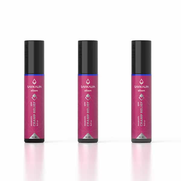 Savikalpa Cramp Roll-On|Reliefs Painful Menstruation And Period Cramps- 10Ml | Pack Of 3