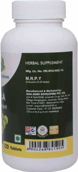 Grazing Meadows Amla Tablets Ayurvedic Amla 120 Tablets Emblica Officinalis For Immune Support