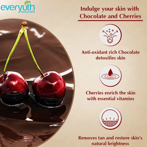 Everyuth Naturals Pure & Light Tan Removal Choco Cherry Face Pack 50 G Tube