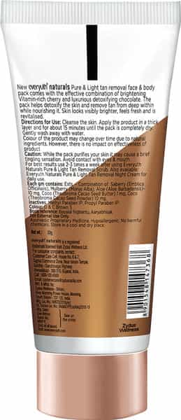 Everyuth Naturals Pure & Light Tan Removal Choco Cherry Face Pack 50 G Tube
