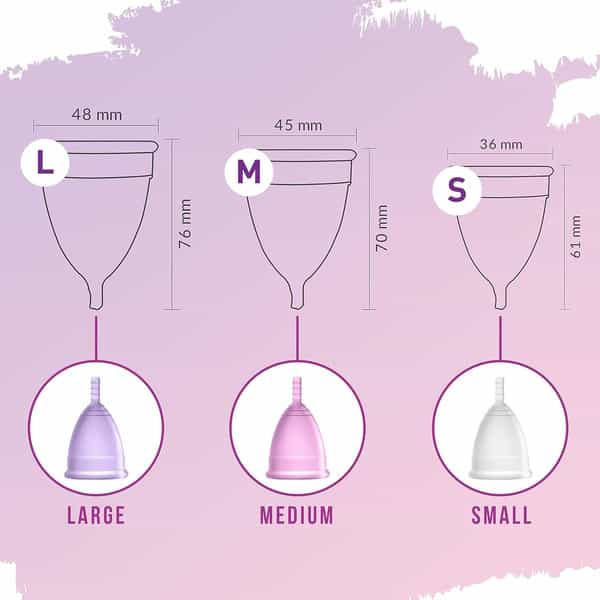 Sirona Reusable Menstrual Cup For Women - Large Size With Pouch (Pack Of 2)