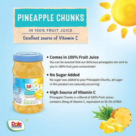 Dole Pineapple Chunks 665 Gm