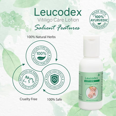 Leucodex Lotion For Skin Discoloration & White Patches Herbal Ayurvedic 50 Ml (Pack Of 1)