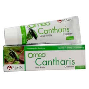 Bjain Omeo Cantharis Ointment| Homeopathic Support For Burns . Blisters & Skin Irritation - 30gm
