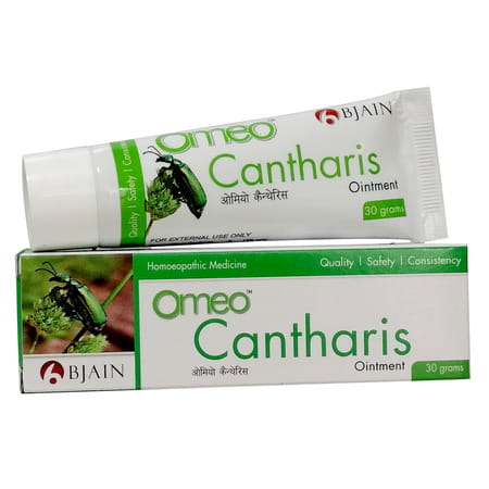 Bjain Omeo Cantharis Ointment| Homeopathic Support For Burns . Blisters & Skin Irritation - 30gm