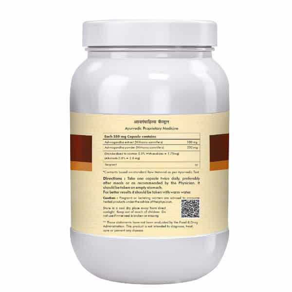 Herbal Hills Ashwagandha - 700 Capsules (Pack Of 4) Ashwagandha Withania Somnifera