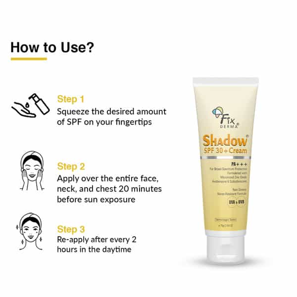 Fixderma Shadow Spf 30+ Pa+++ Tube Of 75Gm Cream