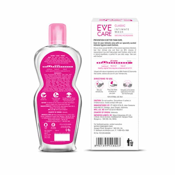 Evecare Classic Intimate Wash For Women - 200Ml