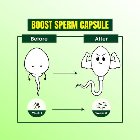 Cipzer Boost Sperm 60 Capsules | Supports Male Fertility| Sperm Health & Reproductive Wellness