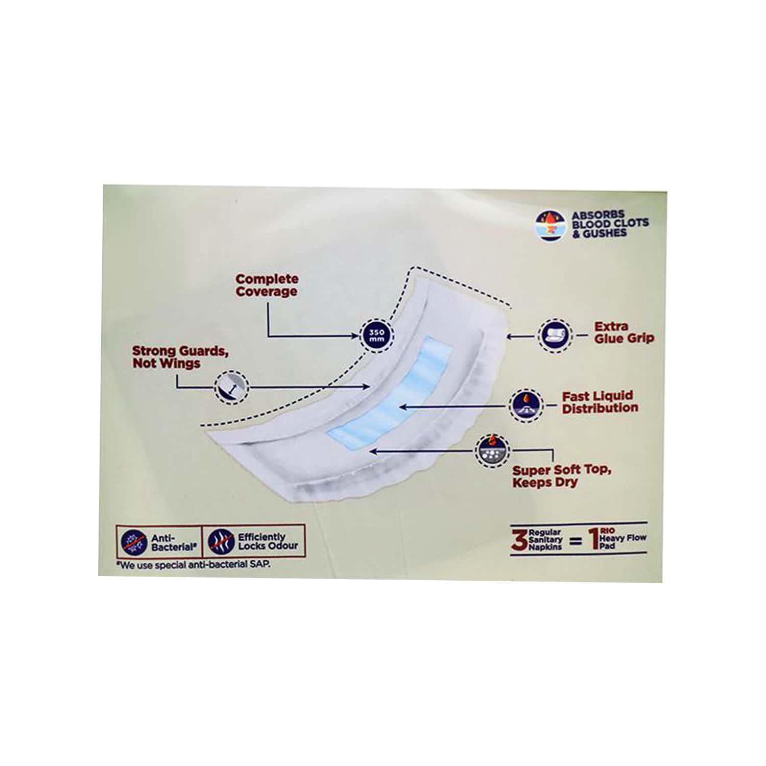 Buy Rio Heavy Flow Pads Pack Of 3 Online & Get Upto 60 OFF at PharmEasy