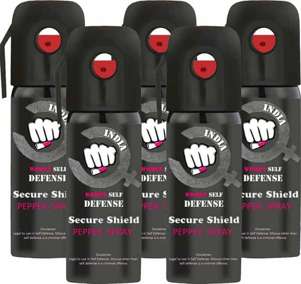 Secure Shield Self Defense Pepper Spray For Women Safety/Protection Pack Of 5