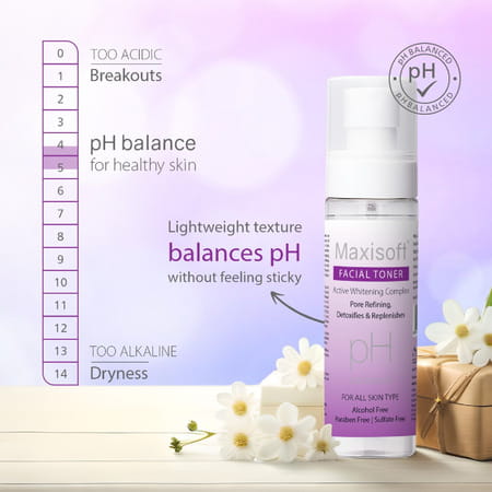 Maxisoft Facial Toner | All Skin Types |Cleanses Pores| Hydrates Skin | (100 Ml Pack Of 1)