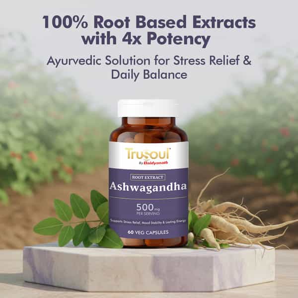 Baidyanath Trusoul Ashwagandha Capsules 60S | Stress & Vitality