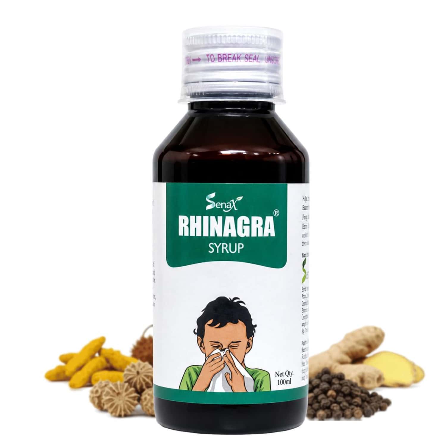 Revinto Rhinagra Syrup | Ayurvedic Respiratory Relief | 100ml Pack Of 2