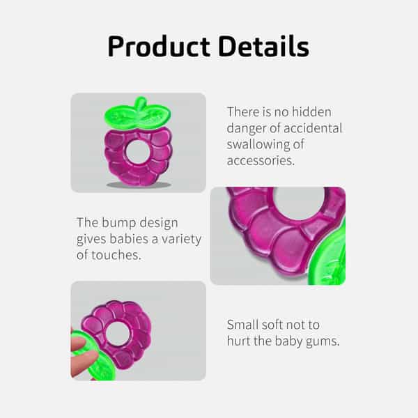 Buddsbuddy Combo Of 4 Bpa Free Multi Texture Double Color Water Filled Teether Multicolor