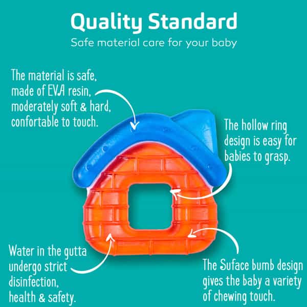 Buddsbuddy Combo Of 4 Bpa Free Multi Texture Double Color Water Filled Teether Multicolor