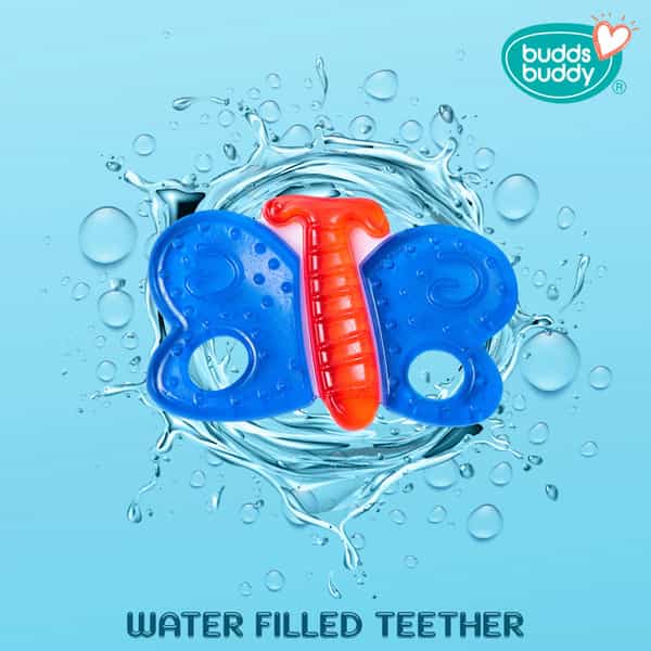 Buddsbuddy Combo Of 4 Bpa Free Multi Texture Double Color Water Filled Teether Multicolor