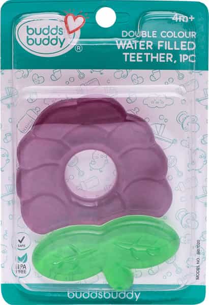 Buddsbuddy Combo Of 4 Bpa Free Multi Texture Double Color Water Filled Teether Multicolor
