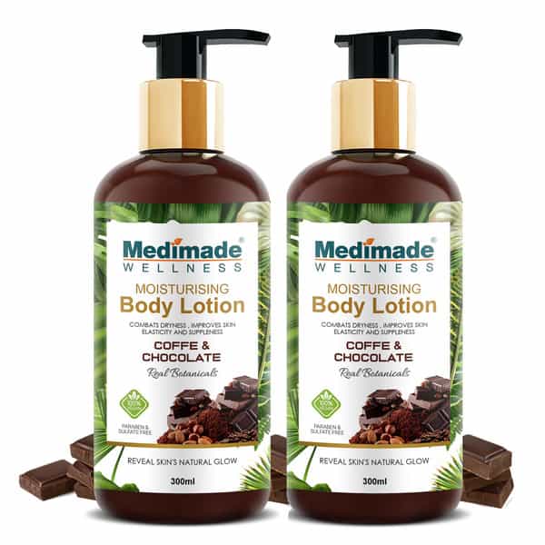 Medimade Coffee And Chocolate Moisturising Body Lotion - 300 Ml X 2 ( Pack Of 2 )