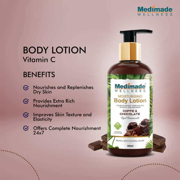 Medimade Coffee And Chocolate Moisturising Body Lotion - 300 Ml X 2 ( Pack Of 2 )