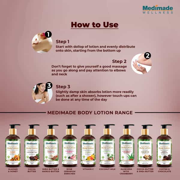 Medimade Coffee And Chocolate Moisturising Body Lotion - 300 Ml X 2 ( Pack Of 2 )